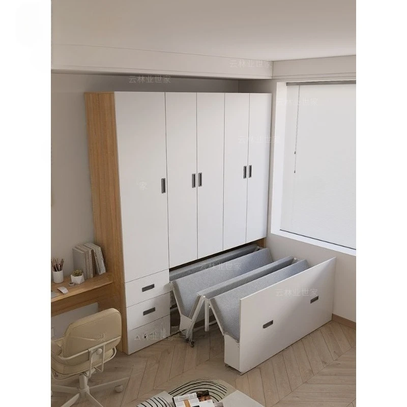 

Раскладная односпальная кровать, бытовая невидимая многофункциональная учебная кровать