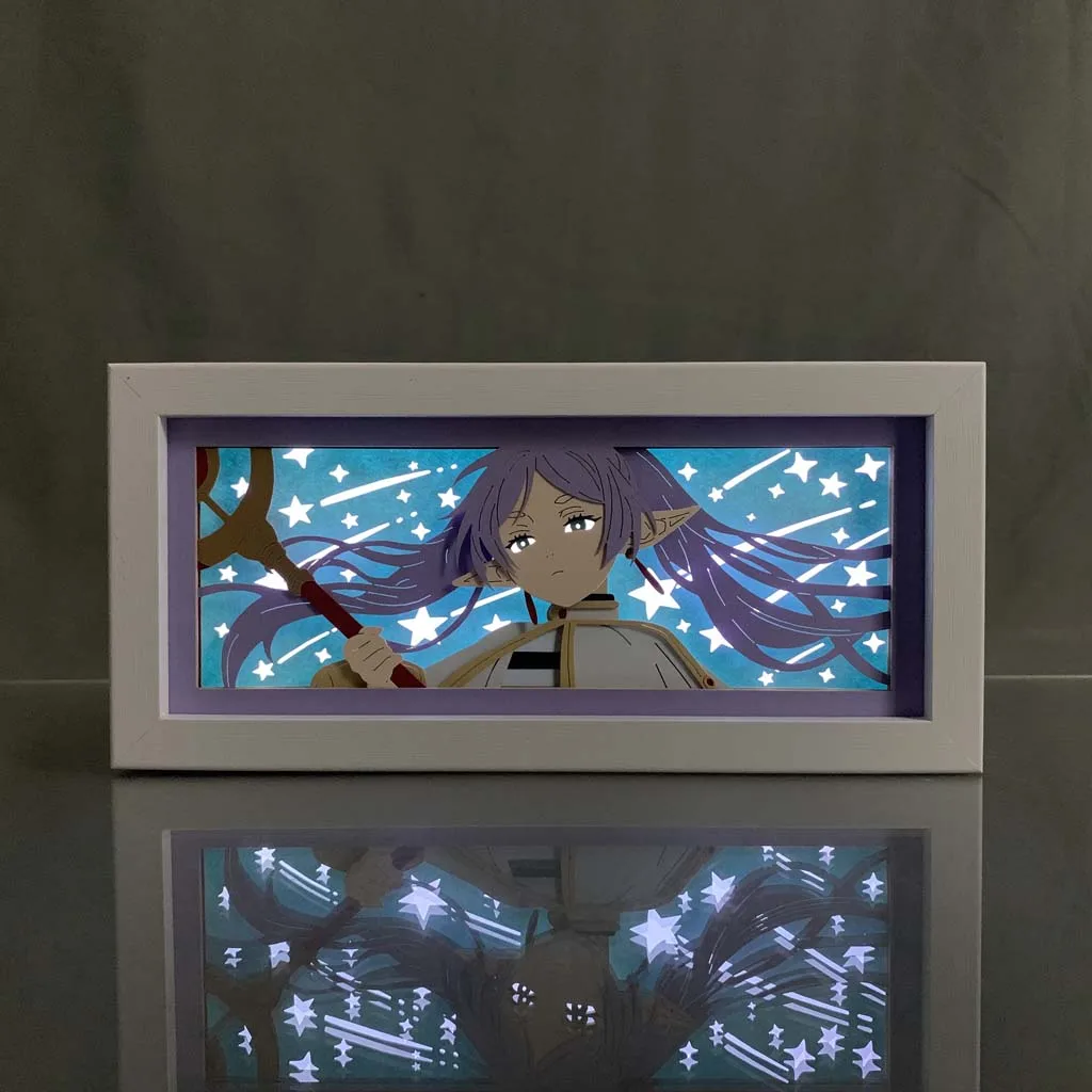frieren-beyond-journey's-end-anime-light-box-room-decorating-items-color-changing-manga-led-night-lamp-paper-carving-lightbox