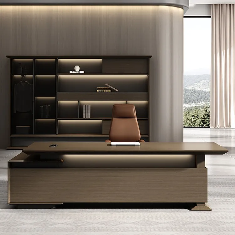 

Стол Boss, модный президент, большой классный стол, высококачественный легкий роскошный стул, письменный стол, простой современный комплект офисной мебели