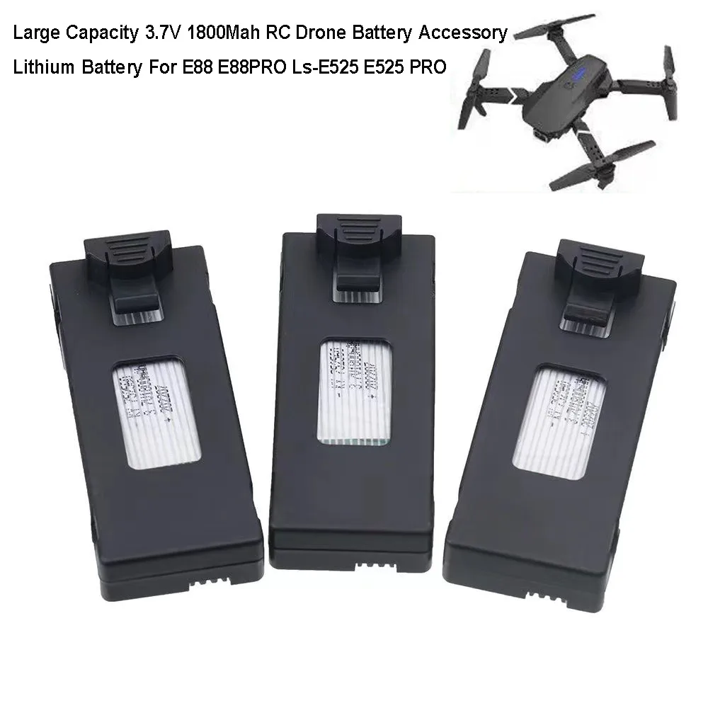 Large Capacity RC Battery Accessory 3.7V 1800Mah with Long-lasting Endurance Lithium Battery Module Battery