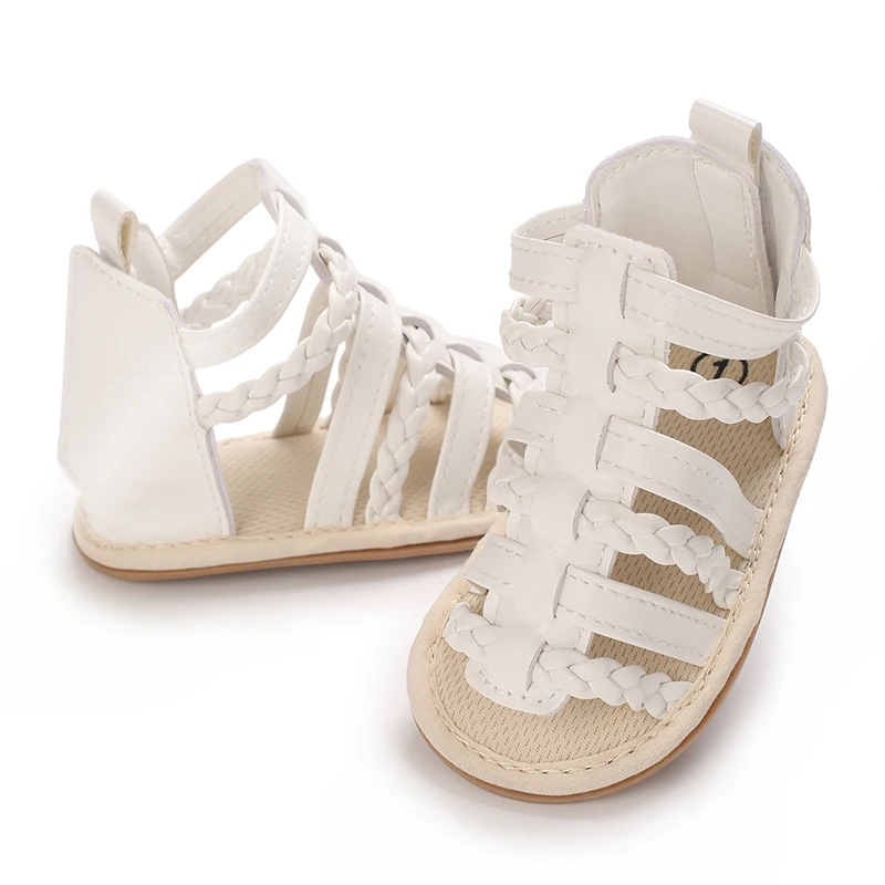 Sommer Kleinkind Baby Mädchen Mode Schuhe Kleinkind Wohnungen Sandalen Weiche Gummi Sohle Anti-Slip Blume Spitze Krippe Erste Wanderer 0-18M