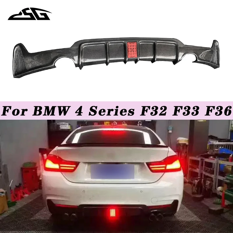 

Rear Bumper Diffuser Lip For BMW 4 Series F32 F33 F36 Carbon Fiber Rear Lip Guard Spoiler Plate Splitter Cover Body Kit