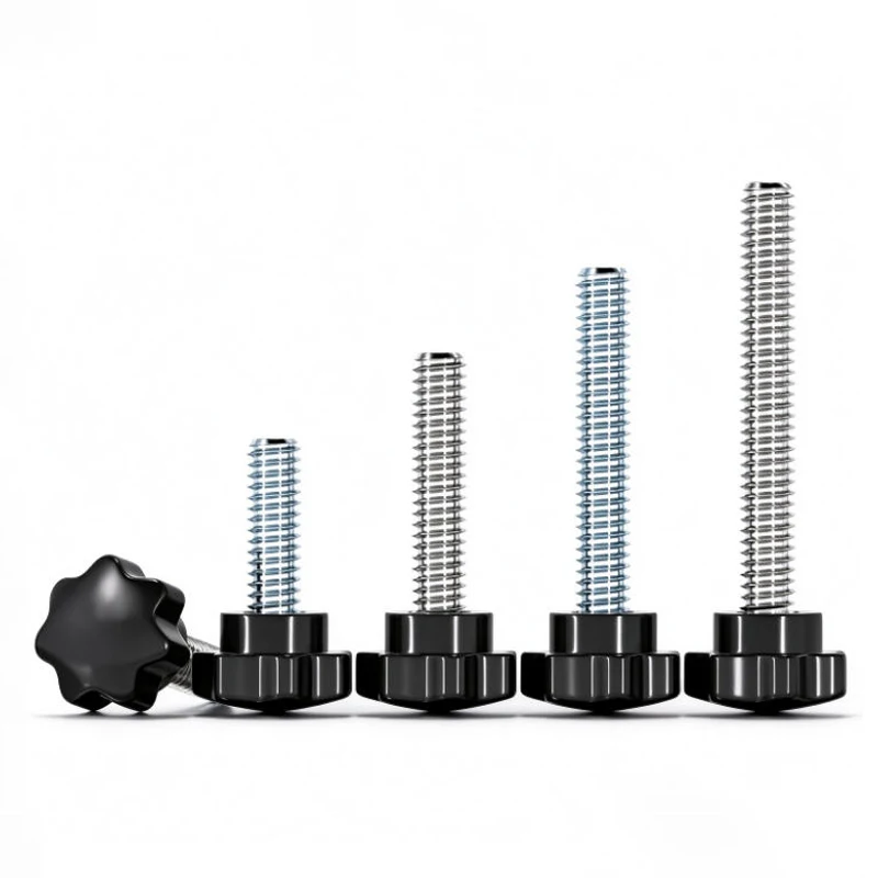 Torx Hand Handle Thread Star Screws Clamping Knob Machine Screw  M3 M4 M5 M6 M8 M10 M12 Seven-Point Head Hand-Tightening Screws