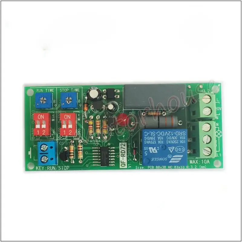 AC 110V 220V 230V Adjustable Cycle Delay Time Timer Relay Turn ON OFF Control Relay Switch Timing Infinite Loop Module