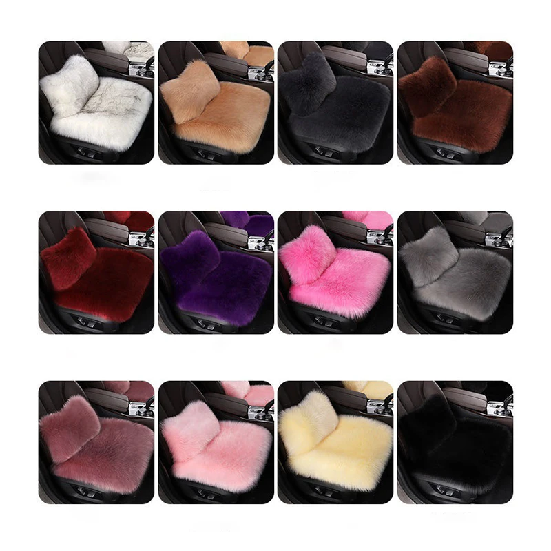 Winter Warm Seat Cushion Car Seat Cover Anti Slip Universal Front Chair Seat Breathable Pad for Vehicle Auto Car Seat Protector