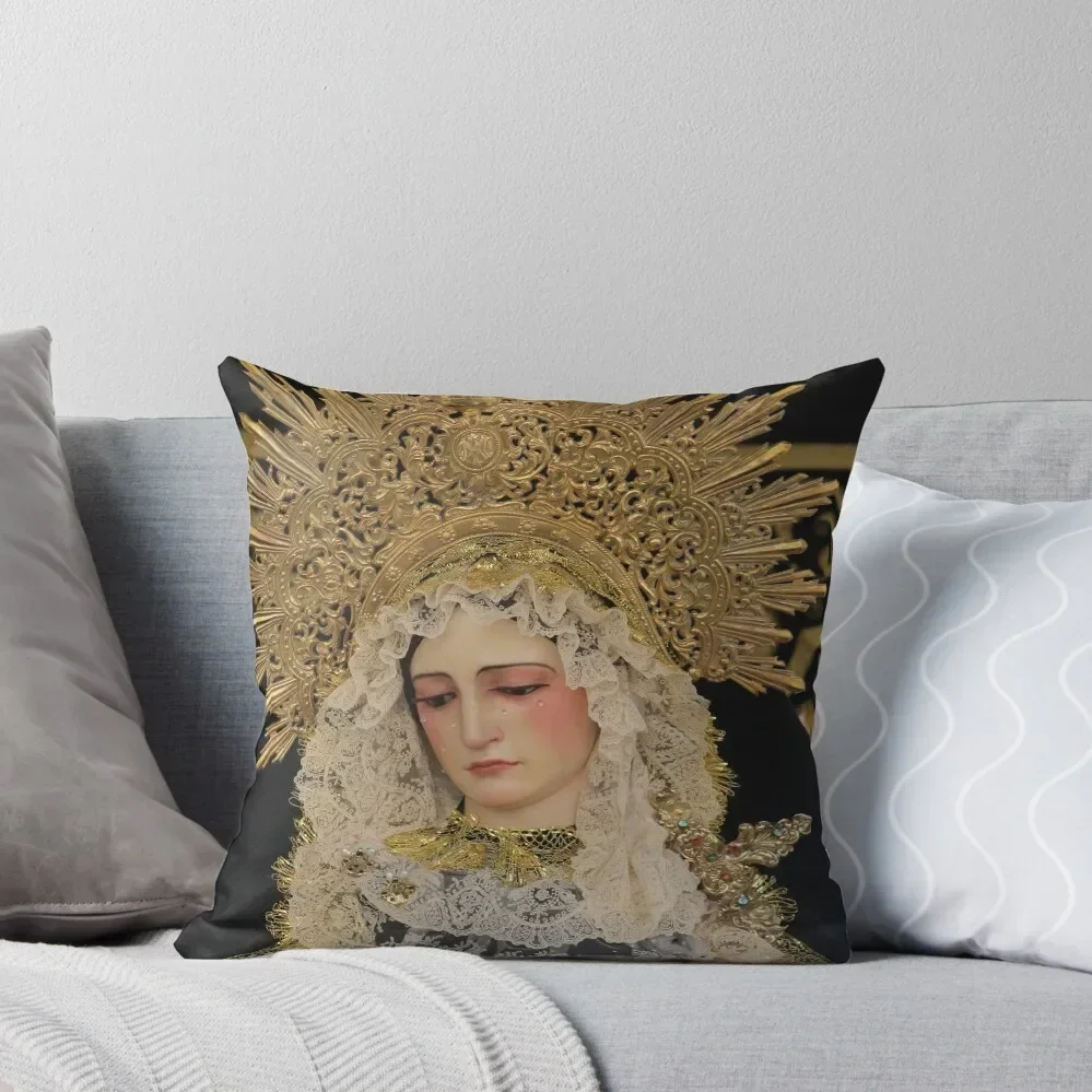 

Our Lady of Covadonga Virgin Mary Religious Christian Catholic Art Throw Pillow Rectangular Cushion Cover pillow