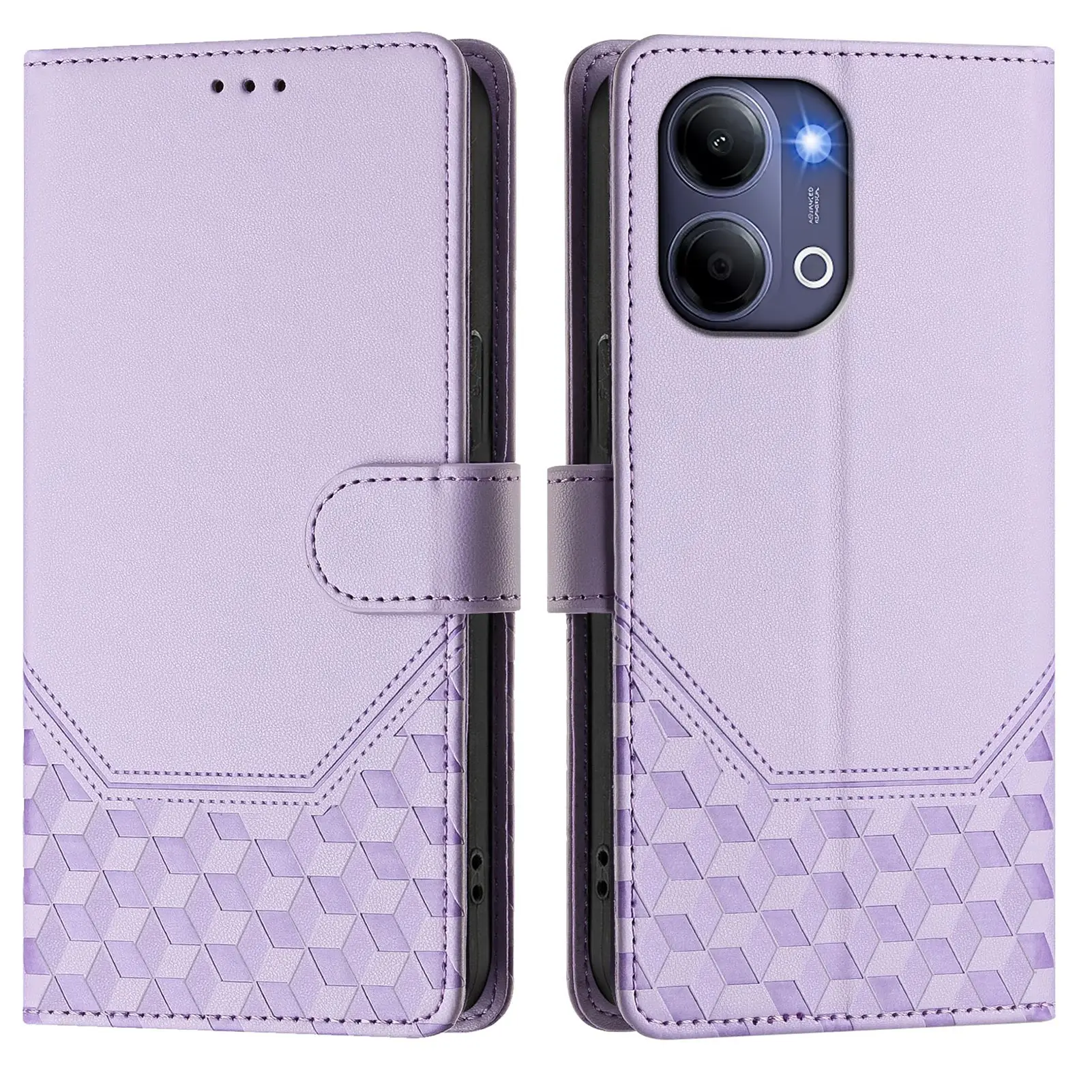 Etui z klapką na telefon VIVO Y21 5G 2026, VIVO Y 21 2021, Y21d, Y21s, Y21e, Y21t 4G, klasyczne tłoczone skórzane etui portfelowe na tył telefonu — zdjęcie produktu 5
