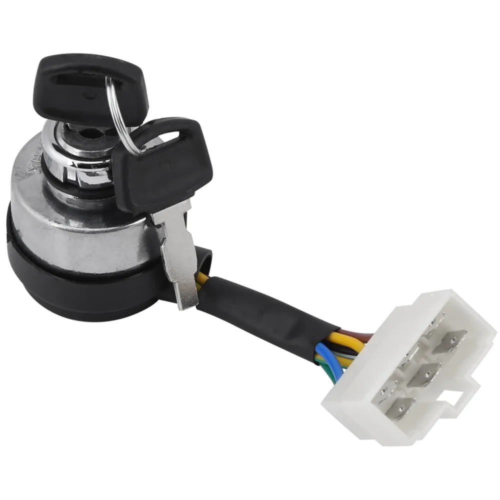 6 Wire Ignition Key Switch 2 Keys Included Ignition Start Starter Switch Push Button Start Universal Fit 6 Wire Switch