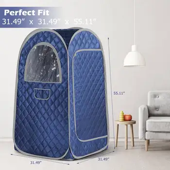 Přenosná parní sauna, osobní domácí vířivka, skládací saunový stan s 4l a parním generátorem 1500 W 10 nejlepší prodej napařovací stroj na tělo - №9