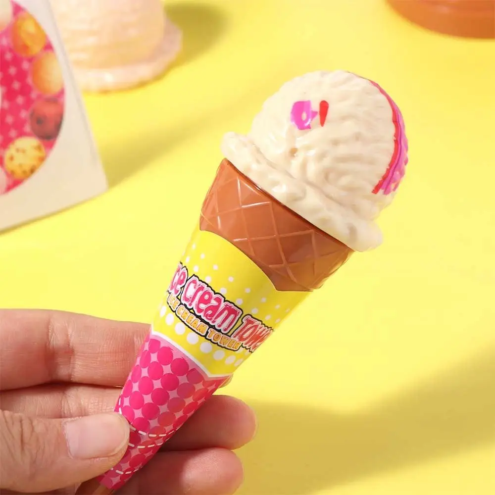 Giochi di gelato da dessert Montessori Bilanciamento Simulazione Gelato Cucina Gelato colorato educativo Impilare Bilanciamento