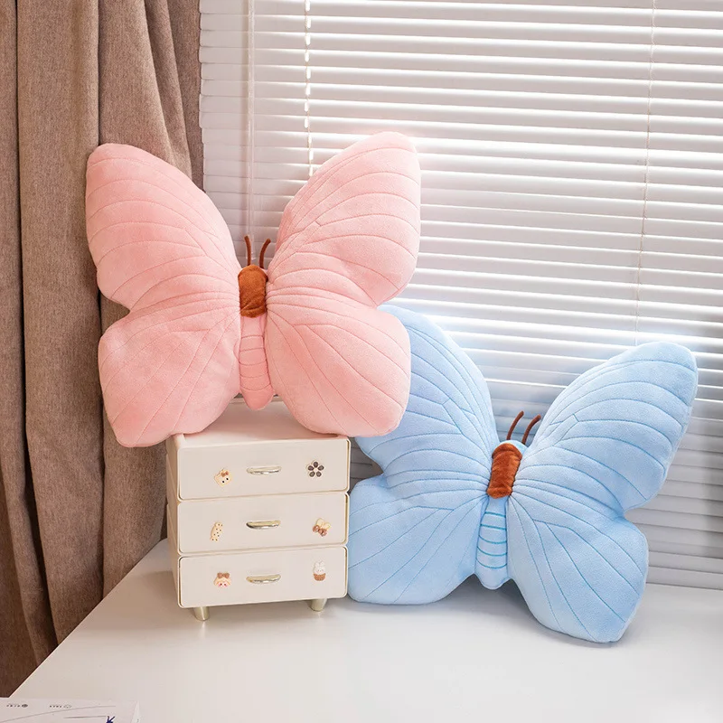 

Medium Realistic Butterfly Pillow - Plush Stuffed Animal Sofa Cushion, Kawaii Home Decor for Living Room, Girls Gift