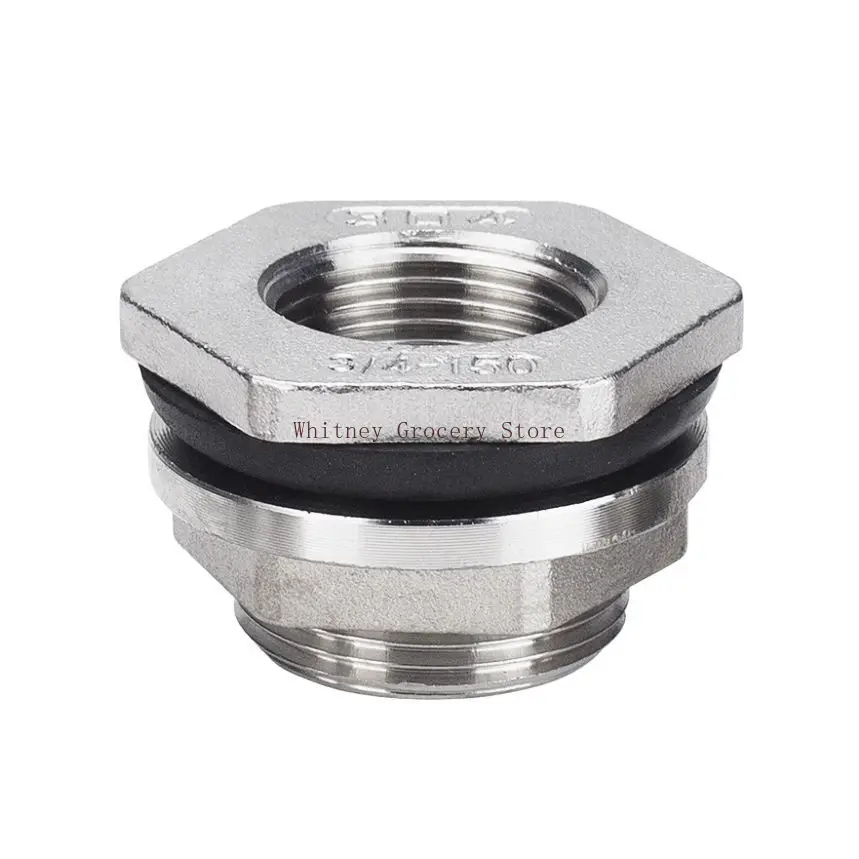 1/2 - 2 inches 304 BSP Female Thread Stainless Steel Fish Tank Pipe Fitting SS304 Drain Connector Water Bucket IN/OUT Parts
