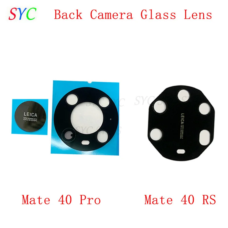 2Pcs Back Camera Lens Glass For Huawei Mate 40 Pro 40 RS Rear Camera Glass Lens Repair Parts