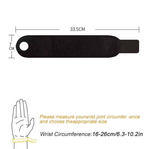 Imagen 2 del producto Soporte de muñeca ajustable, correa de compresión para artritis, Ideal para fitness, levantamiento de pesas, juegos, uso diario (negro), 1 ud.