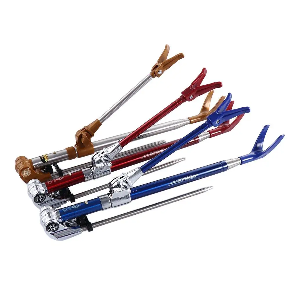 Telescopic Anti-rotation 1.5M 1.7M 2.1M 2.3M Double Groove Fishing Pole Holder Fishing Rods Holder Hand Rod Fishing Bracket image 3