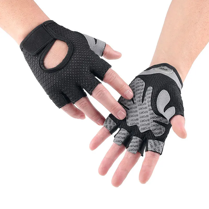 Half Finger Sports Gloves Shock-absorbing Wear-resistant Breathable for Outdoor Cycling Fitness for Men Women Kids