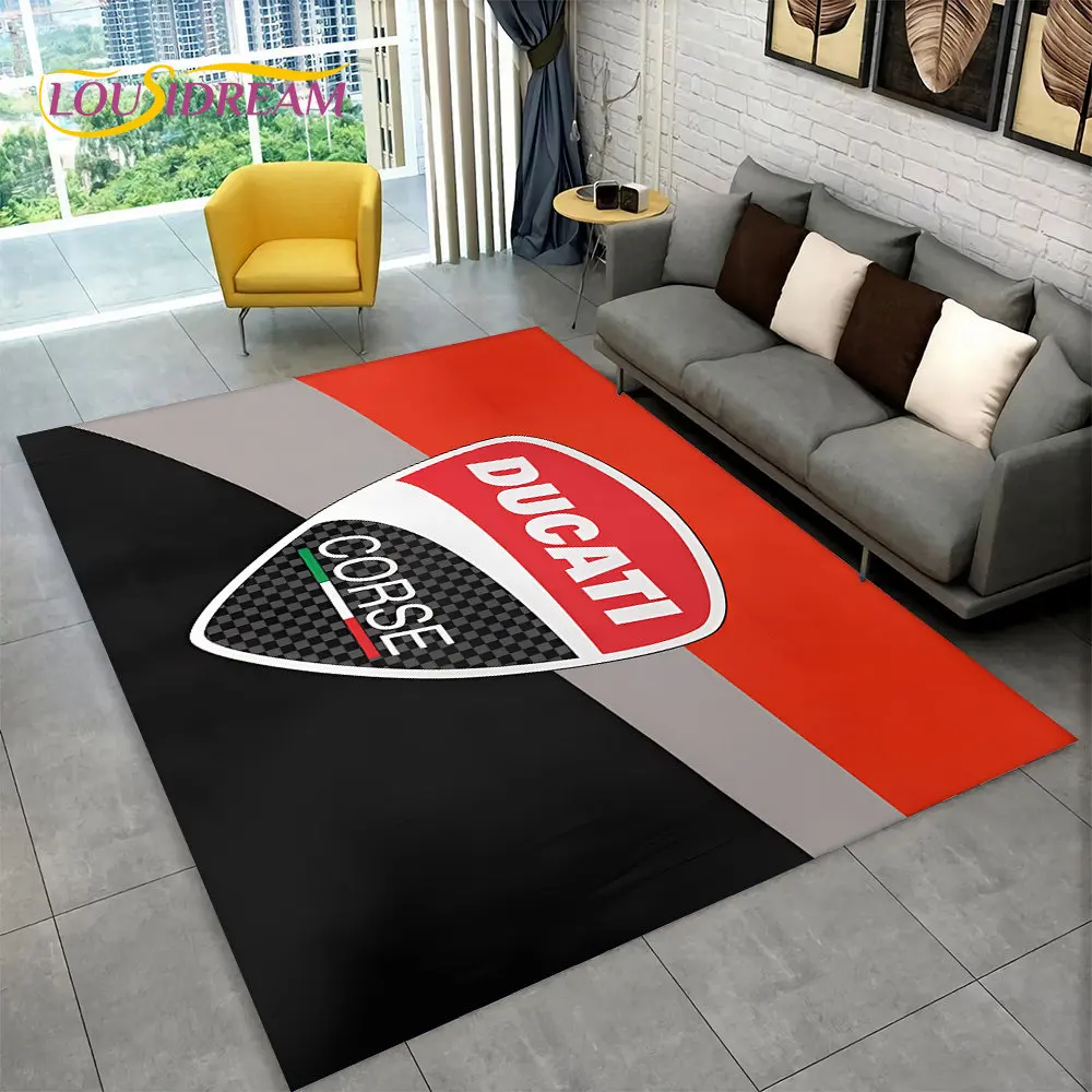 3D D-Ducati Pattern Area Rug Large,Carpet Rug for Living Room Bedroom Sofa Doormat Kitchen Decor,Kid Game Non-slip Floor Pad Mat