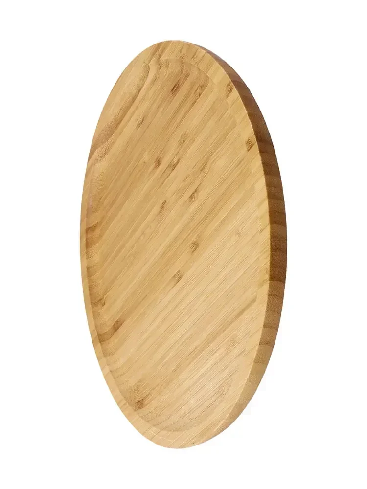 Trays Serving Tray 20*5*30cm Easy To Clean For Fruit Pizza Multi-functional Round Wooden Tableware Stand Food Tray