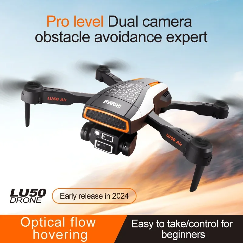 Drone De Controle Elétrico, Aeronaves de Controle Remoto, Fotografia Aérea, Dobrável Quatro Eixos, LU50 Optical Flow, Novo Produto