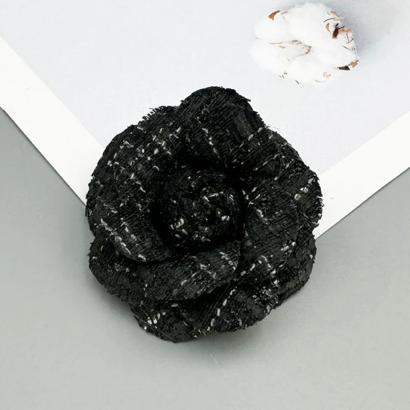 Handgemachte Tuch Kunst Blume Brosche Koreanische Mode Kamelie Corsage Anstecknadeln für Frauen Kleidung Schmuck Zubehör Geschenke – Detail 6