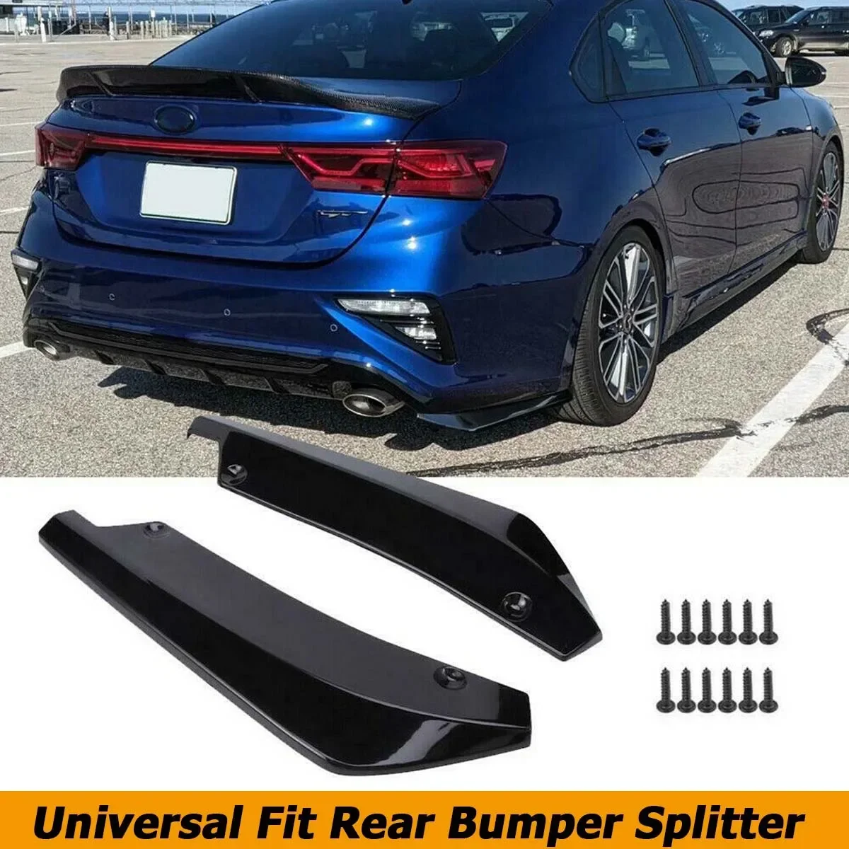 2 pz paraurti posteriore Lip diffusore Splitter Canard Spoiler Body Kit protezione per Kia Forte Stinger Optima 2000-2024 accessori auto