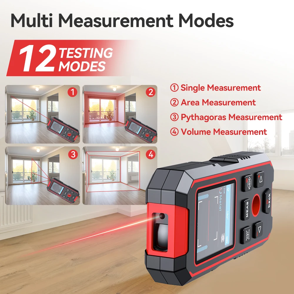 Noyafa NF-518S Metal Detector Undeground Sturs Wall Scanner AC Wood Finder Cable Wires Tracker Digital Level Laser Rangefinde