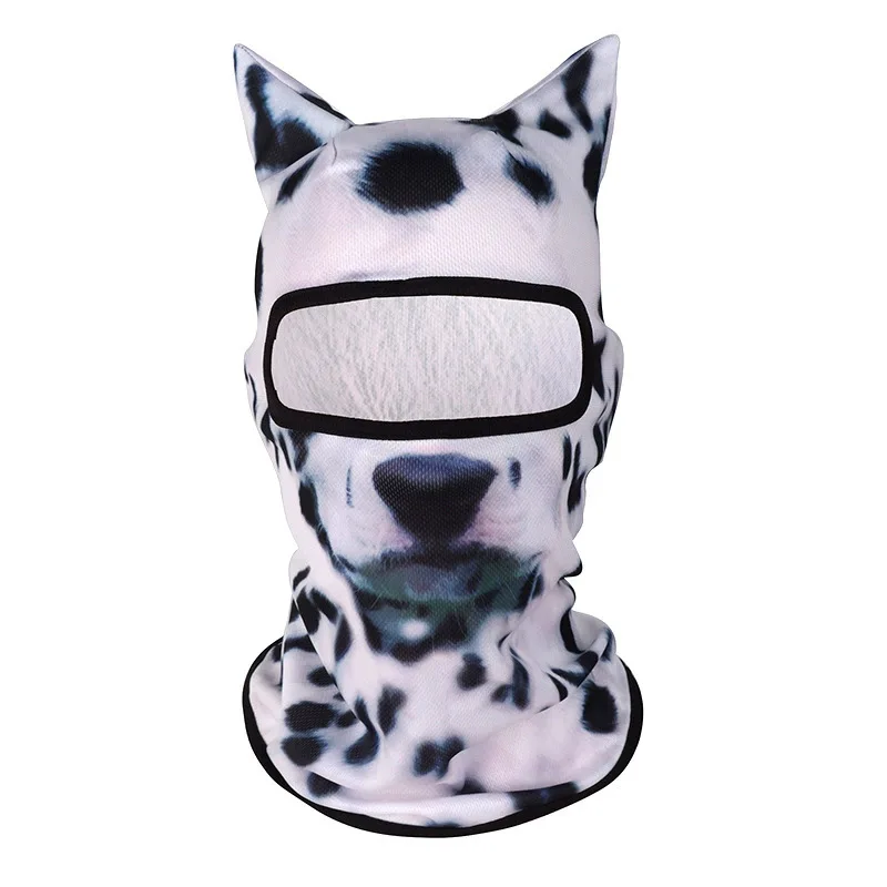 

Quick-drying Funny 3D Animal Face Mask Dog/Cat Ear Printed Sun Protector Neck Gaiter Soft Windproof Sunscreen Masque Summer