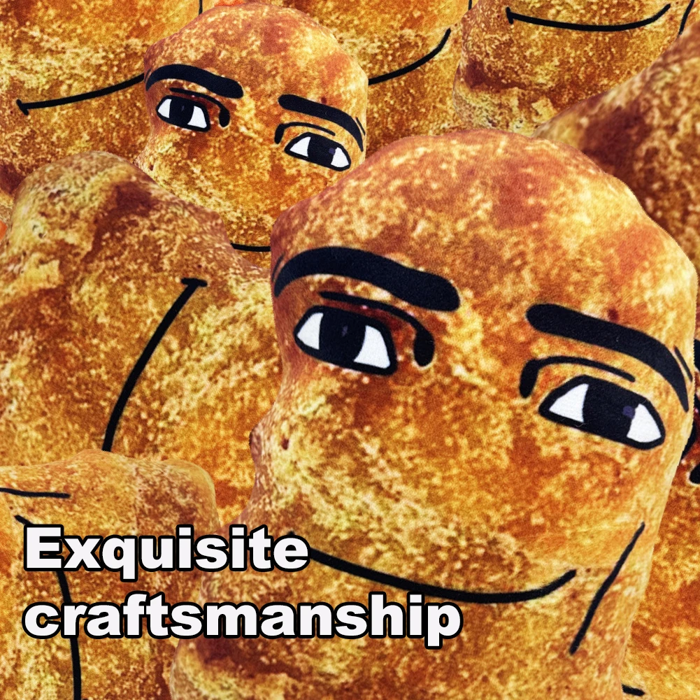 Peluche a Forma di Nugget di Pollo, Divertente Cuscino a Forma di Grande Pollo, Simpatico Giocattolo Imbottito per Bambini e Adulti