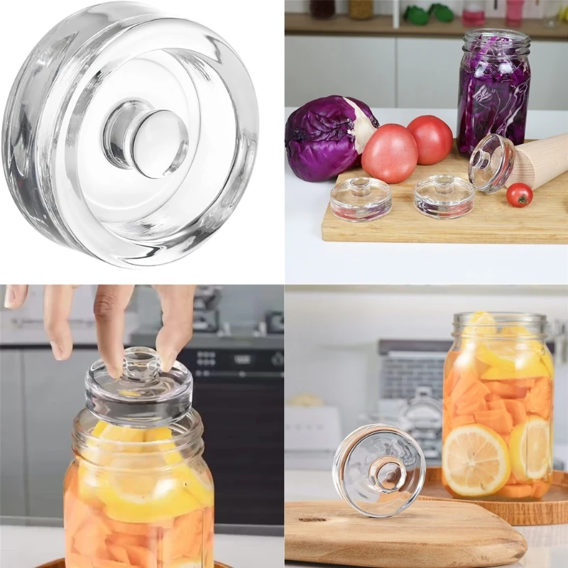 

Acid Resistant Glass Fermentation Weight Multipurpose Safe Glass Fermenting Stone Jar Accessory