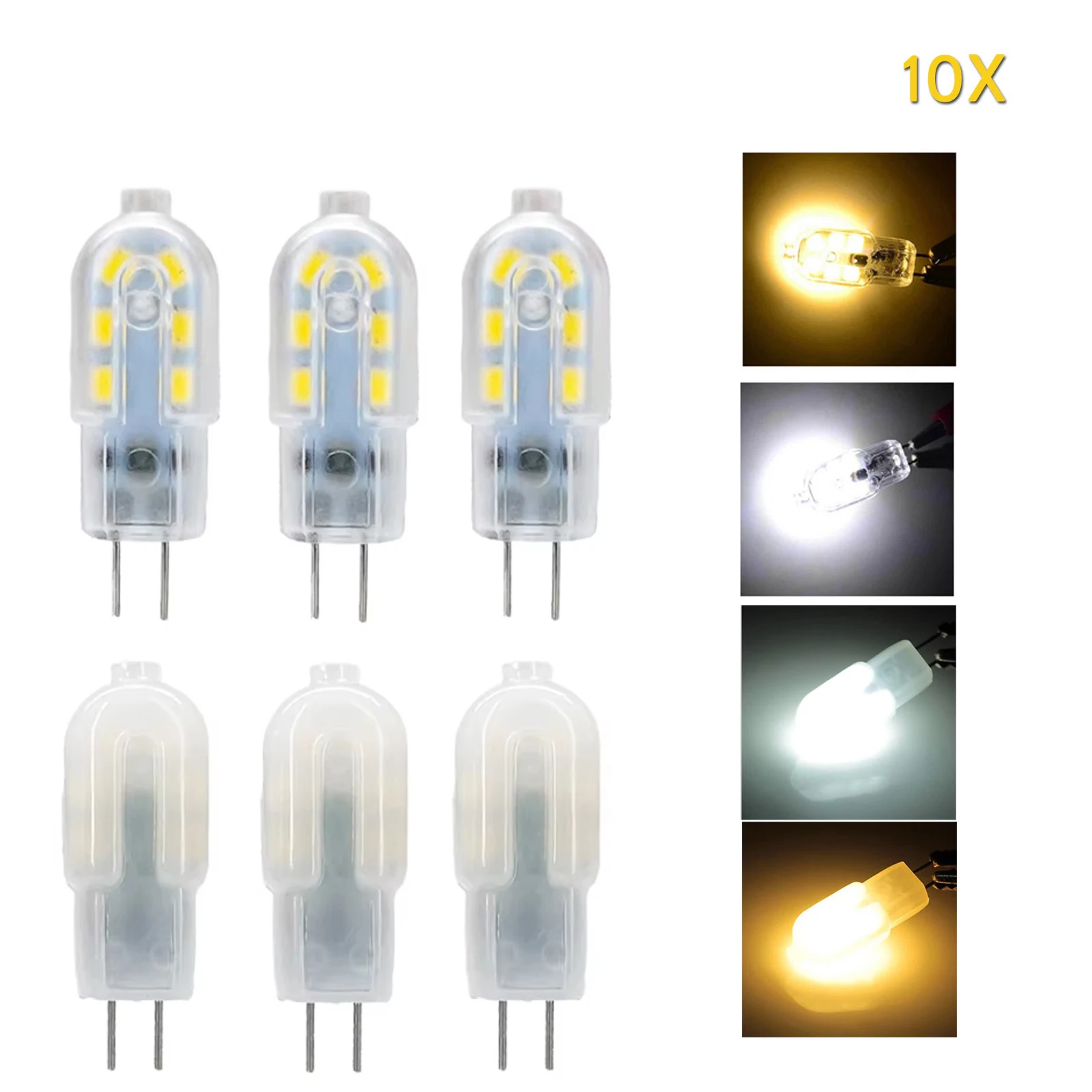 

10X 3W G4 LED Corn Light Bulbs Decorative Daylight Lamparas Lighting Silicone replace saving lamps Power Lamp 2835 Home 360 Low