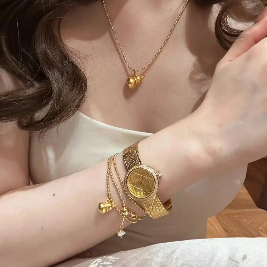 

Fashionable woman's wristwatch brand jewelry quartz mechanical electronic watch - 1-1 diamond gold luxury watch