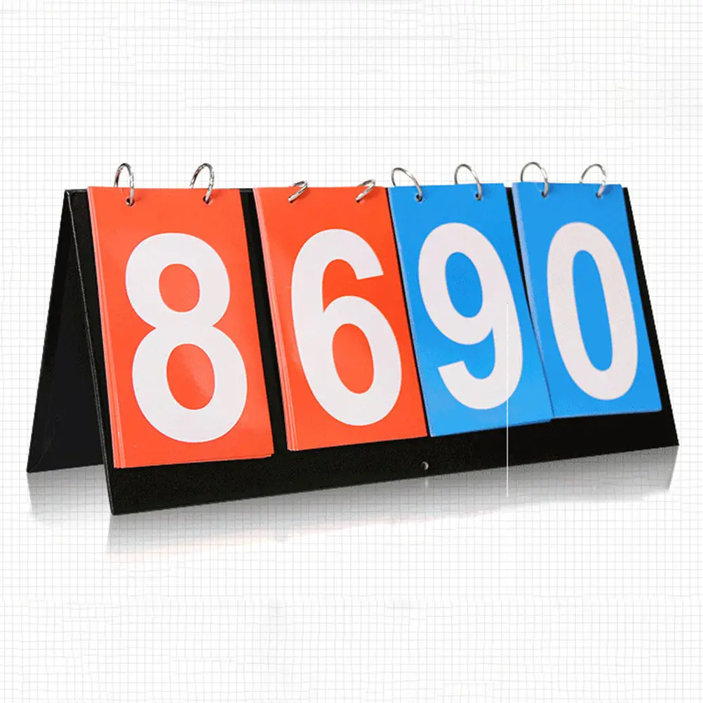 

Professional Scoreboard 4-Digit Portable Convenient Score Keeper Sports Accessory for Basketball Tennis Football Competition