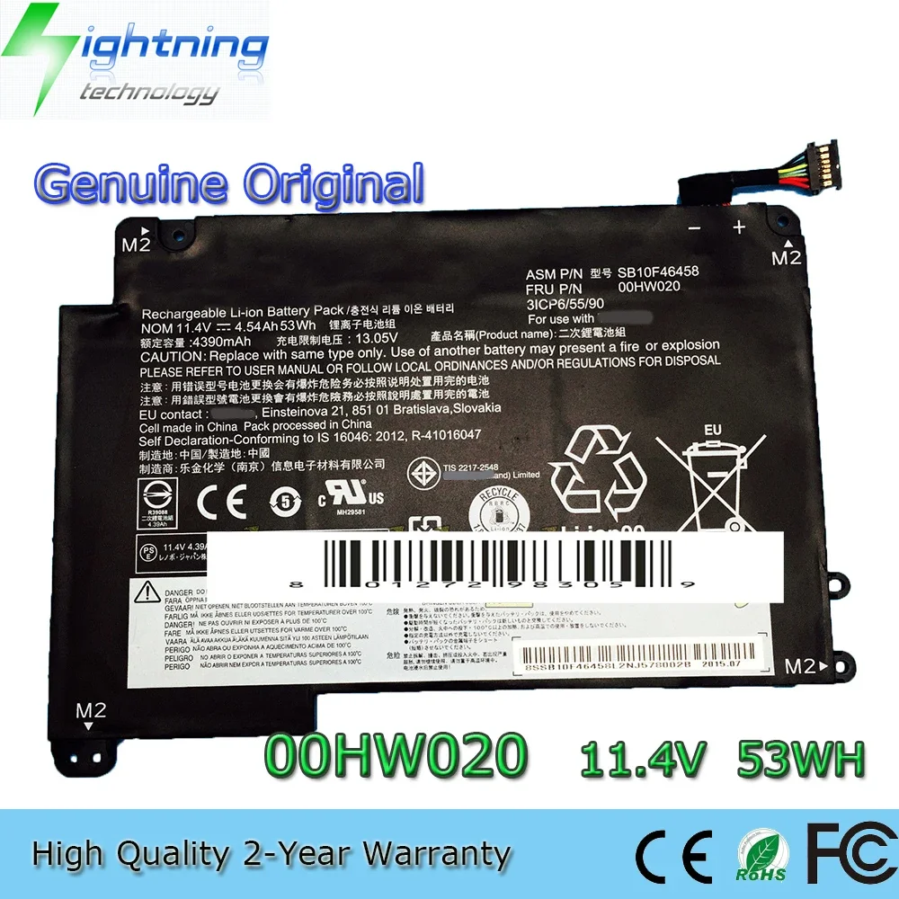 

Brand New Genuine Original 00HW020 11.4V 53Wh Laptop Battery for Lenovo ThinkPad P40 Yoga 14 460 SB10F46458 00HW021 etc.
