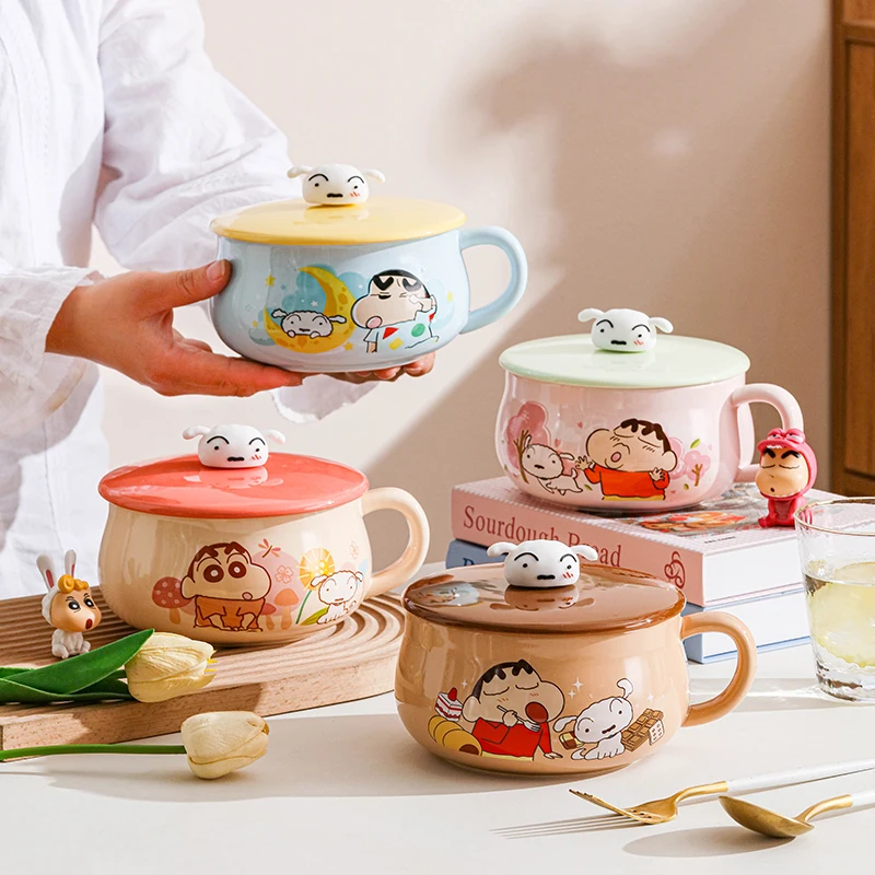 Cute Cartoon Anime Crayon Shin-chan Ceramics Bowl Breakfast Fruit