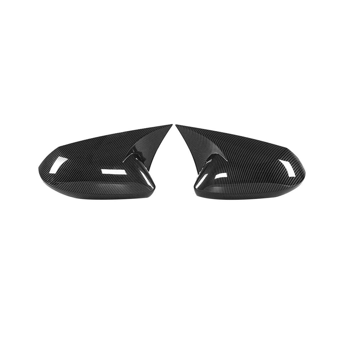 Carbon Fiber Color OX Horn Rearview Mirror Cover Cap Trim for Toyota Corolla