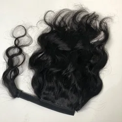 Ulrica-Brazilian Body Wave Rabo de Cavalo, Cabelo Humano, Magic Clip Na Extensão, Envolver, Cor Natural, 8-28in