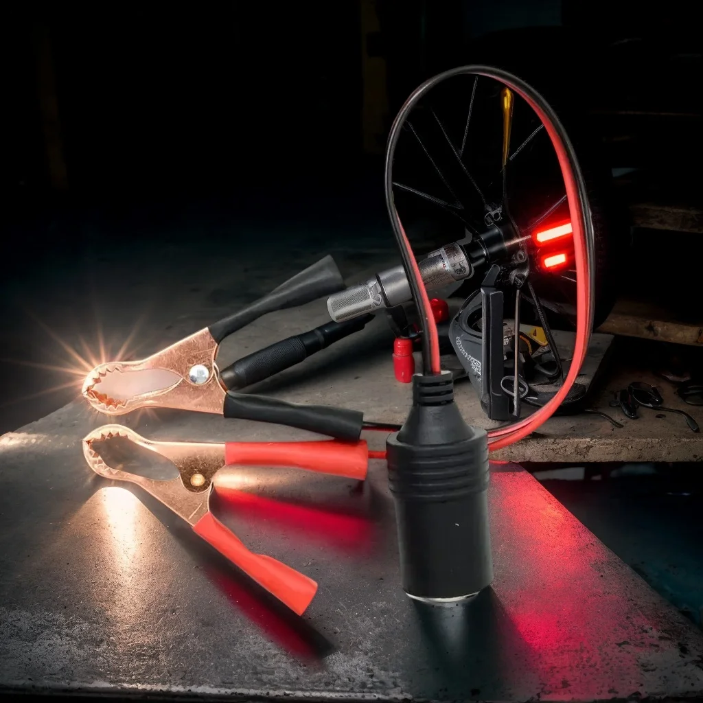 

Автомобильный зажим для аккумулятора высокой мощности из чистой меди — адаптер 12 В/24 В, 220 Вт с розеткой прикуривателя