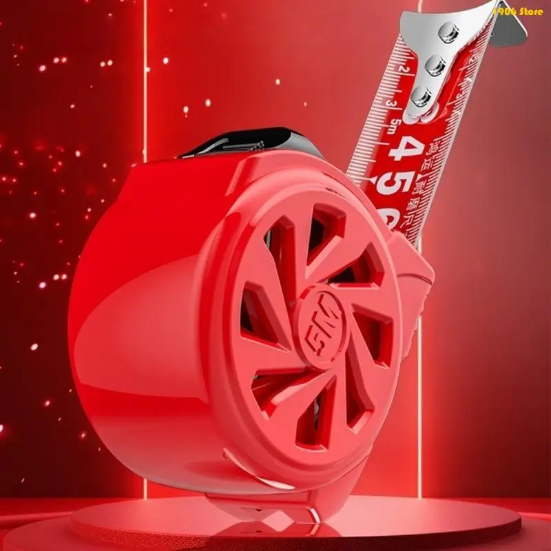U1JB High Visibility Red Measuring Tape Heavy Duty Tape Measure for Everyday Measurements Professional Building Applications