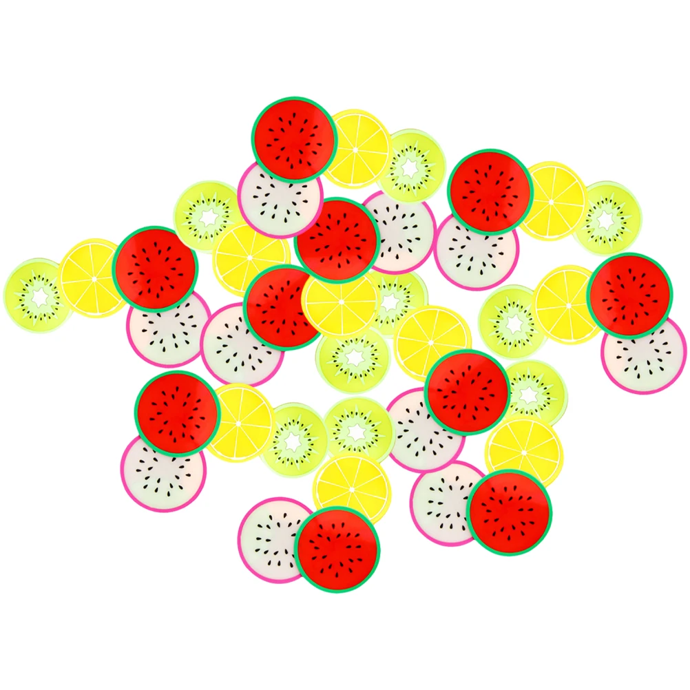 Dessous de verre en forme de Fruit, 40 pièces, tasse de bureau, Gel de silice, décor de cuisine sur le thème