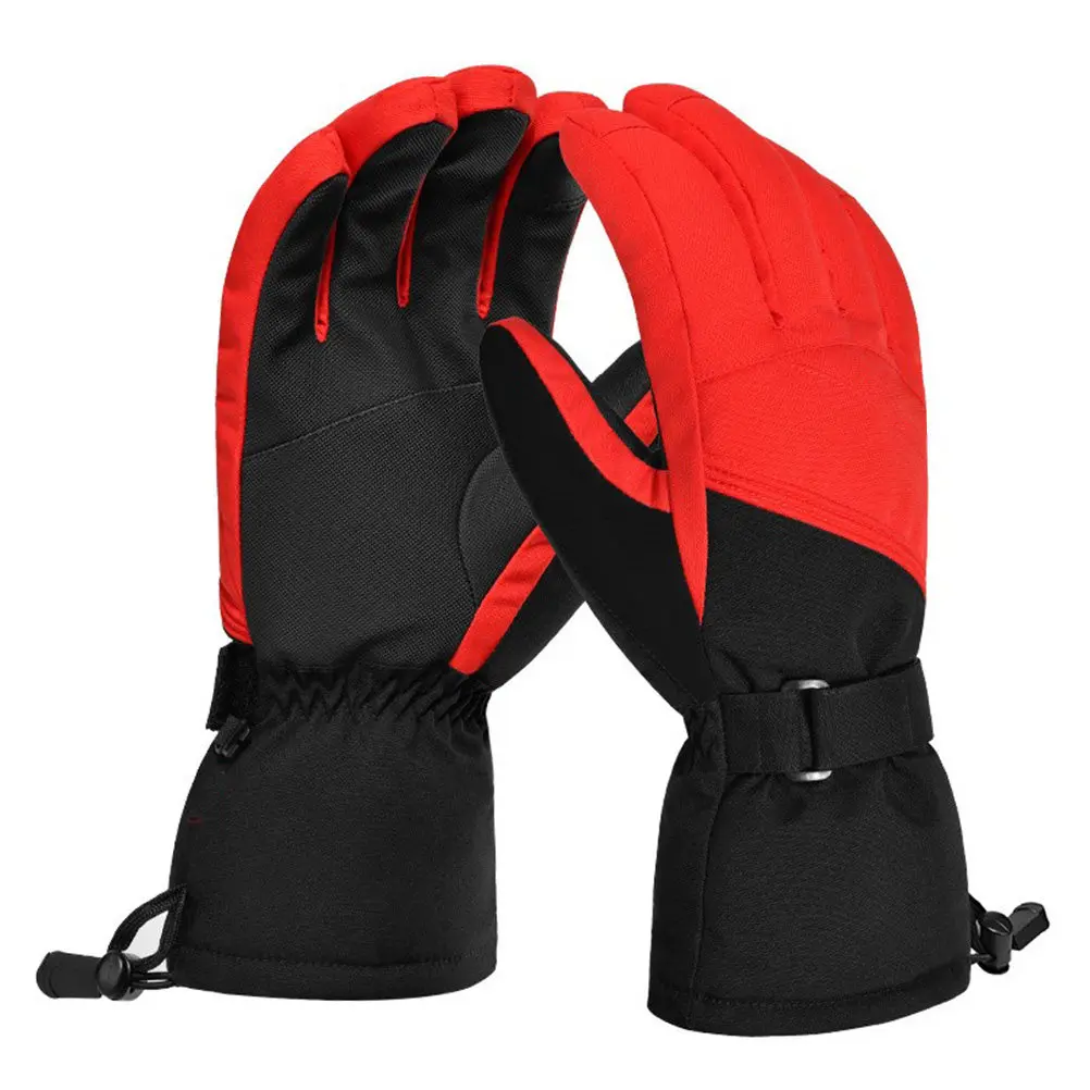 

1 пара теплых лыжных перчаток, ветрозащитные, с сенсорным экраном, двойная водонепроницаемость, износостойкие, зимние перчатки для активного отдыха на улице