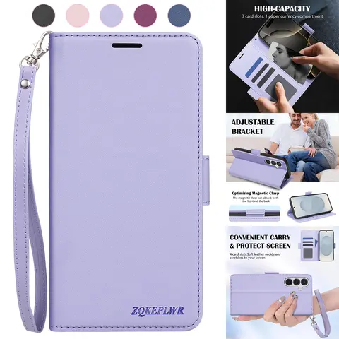 Brieftasche Karte Slot Halterung Magnetische Flip Ledertasche Für Samsung Galaxy A05s A06 A07 A14 A15 A16 A17 A26 A35 A36 A53 A54 A55 A56