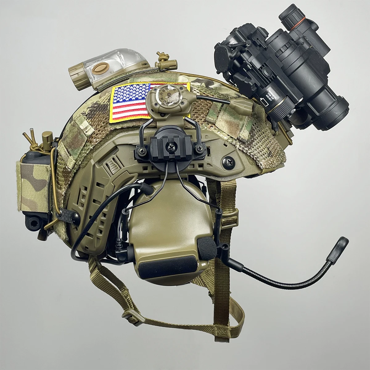 Airsoft Helmet Set with Tactical Headset Night Vision Thermal Imaging Model Helmet Cover Signal Light Hunting Shooting Equipment - Image 3