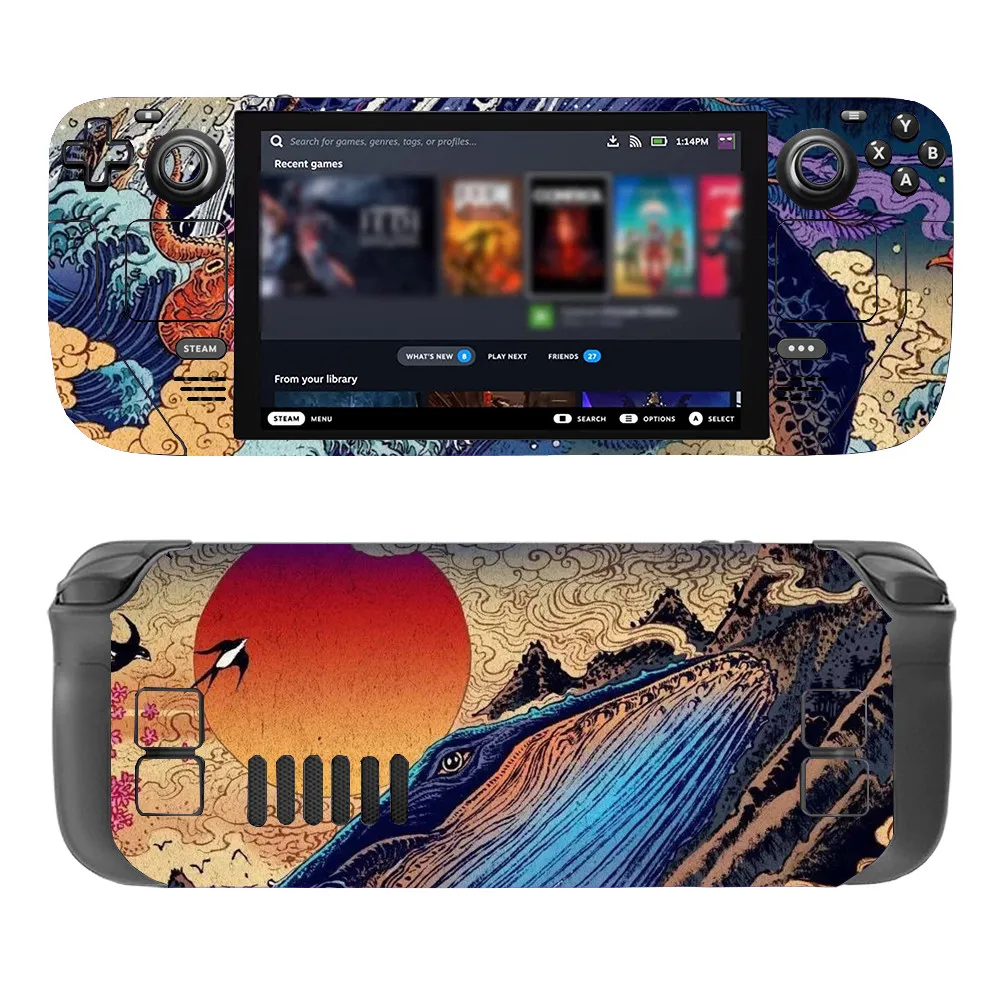Pegatina de vinilo estilo buena fortuna para consola Steam Deck, Protector de consola, accesorios de juego, pegatina de piel
