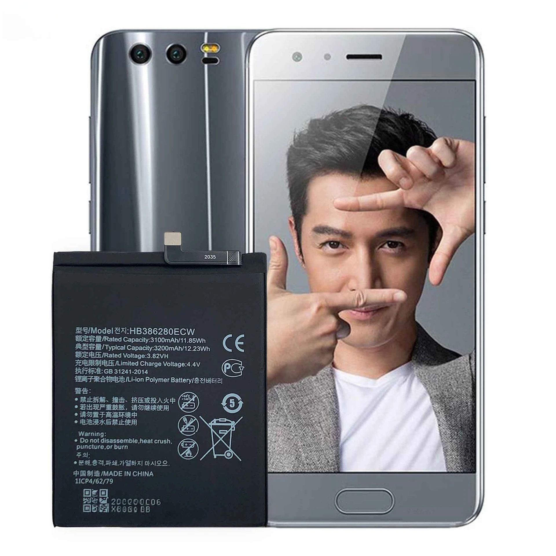 HB386280ECW 3100mAh بطارية قابلة للشحن لهواوي P10 لبطارية الهاتف المحمول Honor 9 + أدوات