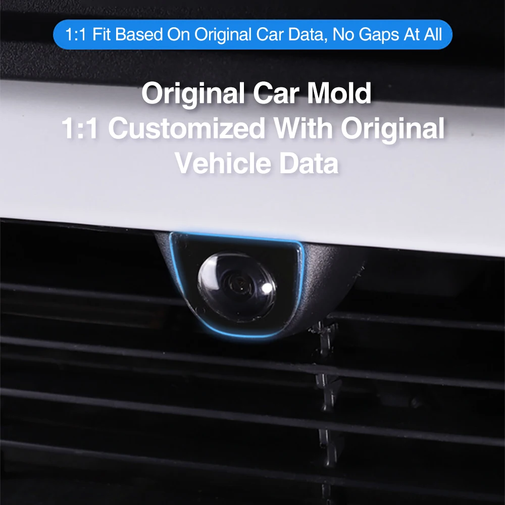 Heenvn For Tesla Model Y Juniper YL 2025 2026 2Pcs Car Front Rear Bumper Camera Lens Guard Protective Cover Scratch Resistant
