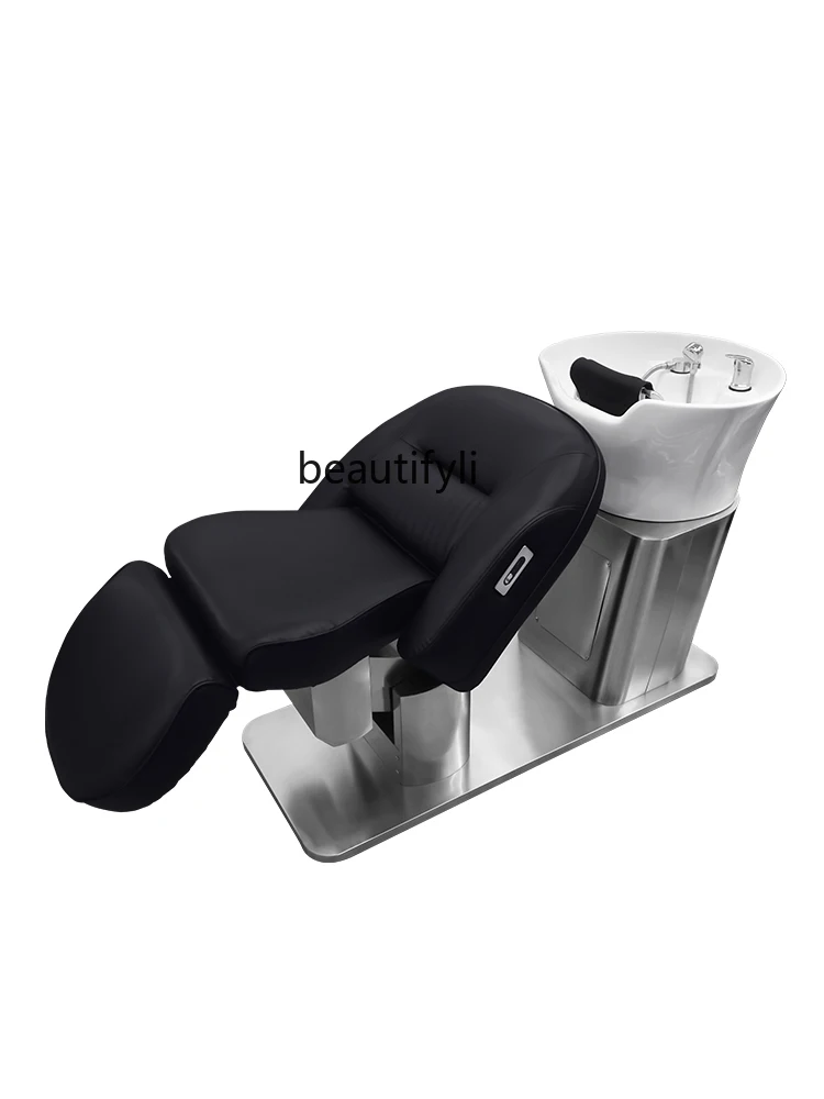 

Electric Adjustable Barber Shop Shampoo Chair Hair Salon Hair Salon Ceramic Basin Hair Salon Half Lying