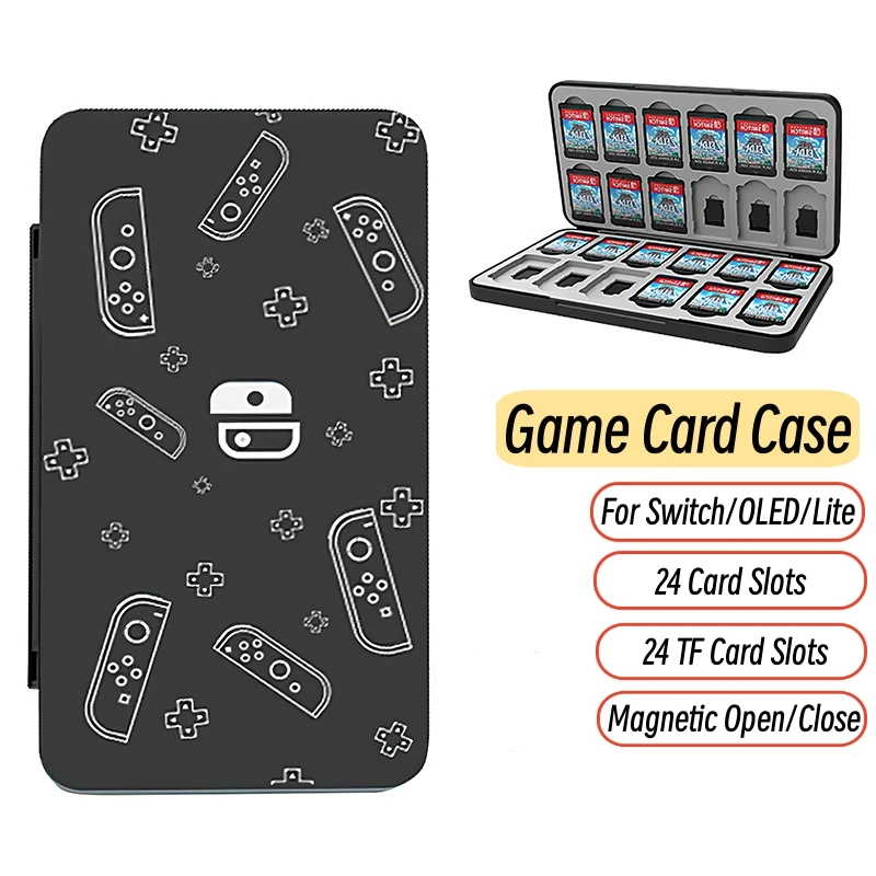 Good Protection Game Card Case Switch 24 Slots Storage Box Game Cartridge Case For Switch OLED Lite Dustproof Fall Prevention