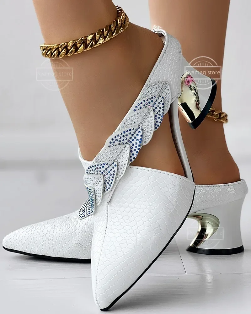 Shoes for Women High Quality Autumn Women's Slippers Outdoor Closed Toe Mid Heel Fashion Commuting Daily Slippers Women