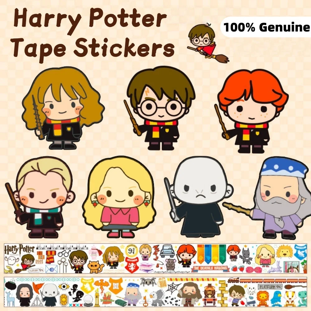 Pegatinas de personajes Chibi de Harry Potter, cinta decorativa para planificadores, álbumes de recortes, decoración de manuales, regalos, juguetes