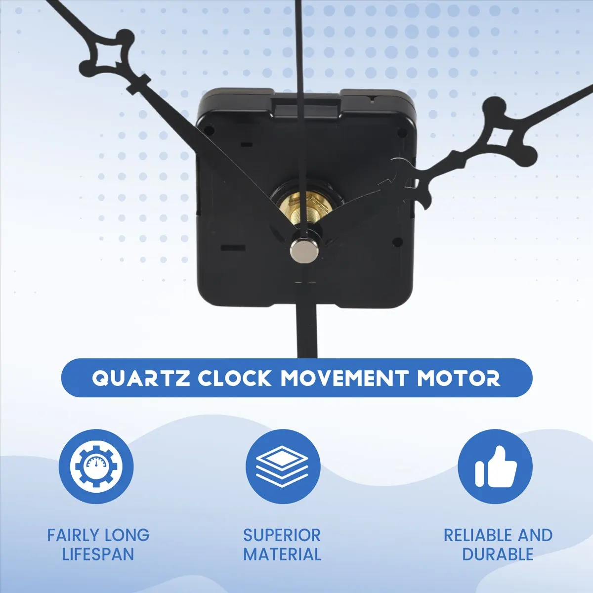 1Pcs Replacement Wall Clock Repair Parts Pendulum Movement Mechanism Quartz Clock Motor With Hands & Fittings Kit &LICG